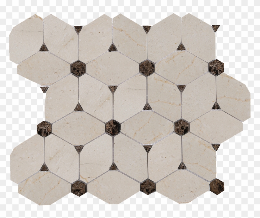 Octagon Dan White Marble Mixed Hexagon Nero Marquina - Floor Clipart #4235945