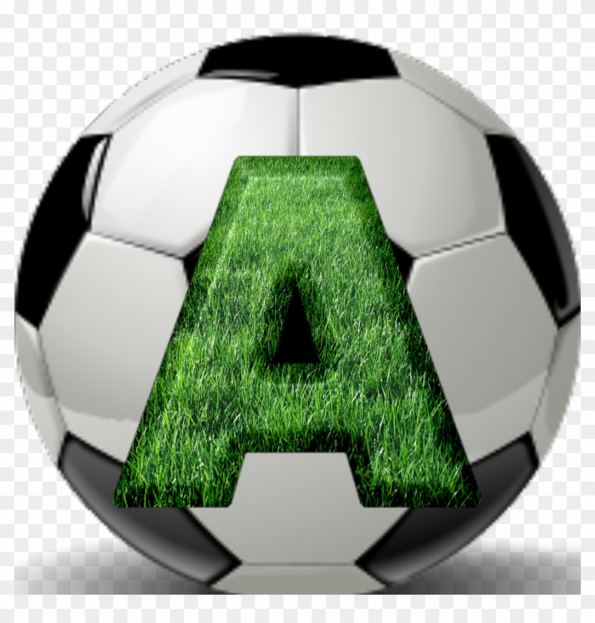 Alfabeto Grama Com Bola De Futebol Png, Grass Texture - Futebol De Salão Clipart #4236083