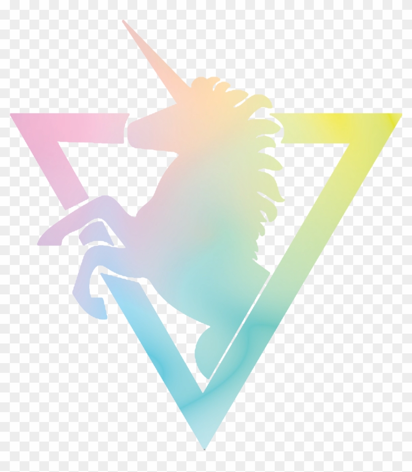 Unicorn Triangle Rainbow - Devender Dj Name Clipart #4236478