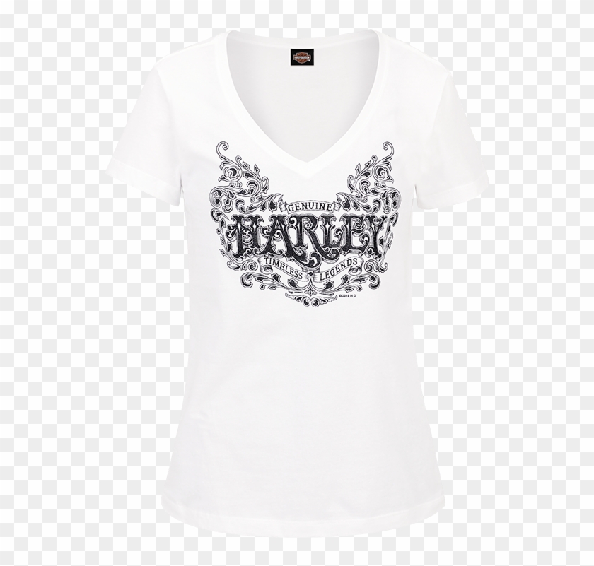 Camiseta Harley Davidson ” Dealer” Styklized Lds V - Active Shirt Clipart #4236513