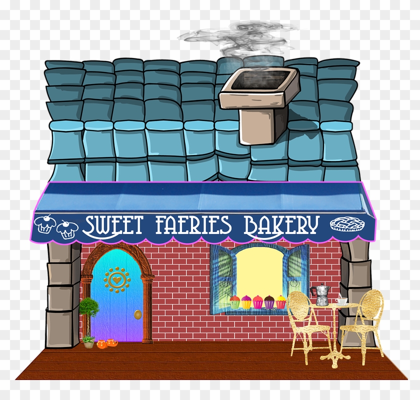 Fairy Bakery Bakery Cupcake Fantasy Fairy House - Studio Couch Clipart