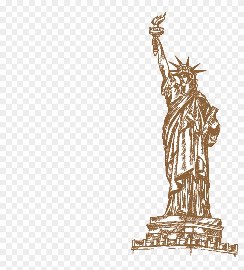 Desenho Da Estatua Da Liberdade - Tượng Nữ Thần Tự Do Vẽ Clipart