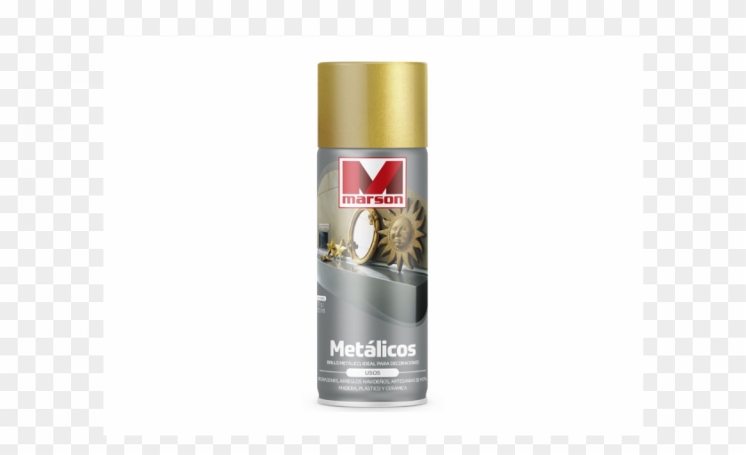 Spray Esm Metalizado Dorado 485ml Marson , Png Download - Cosmetics Clipart