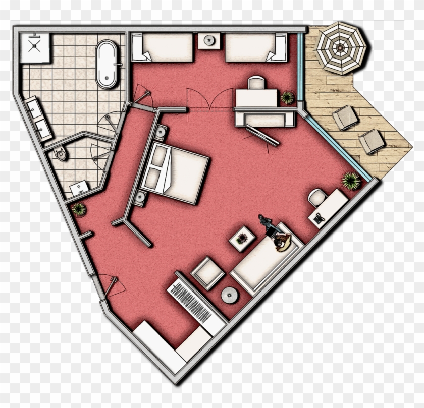 La Mañana Y El Brillo Dorado En La Noche - Floor Plan Clipart #4237372