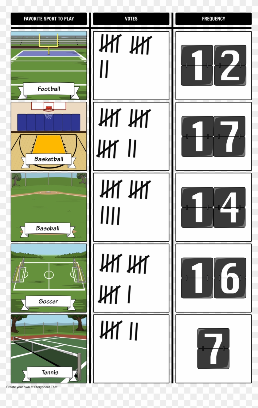 Tally Charts In Sport Clipart