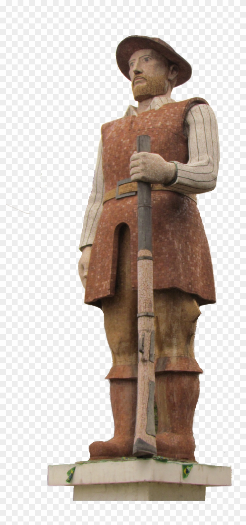 João Paes E Suzana Rodrigues Estátua Borba Gato - Standing Clipart