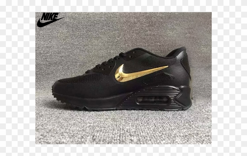 Más Vistas - Nike Air Max 90 2016 Black And Gold Clipart