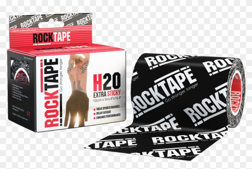 Cinta Doble Ancho H2o Logo Negro - Rocktape Clipart