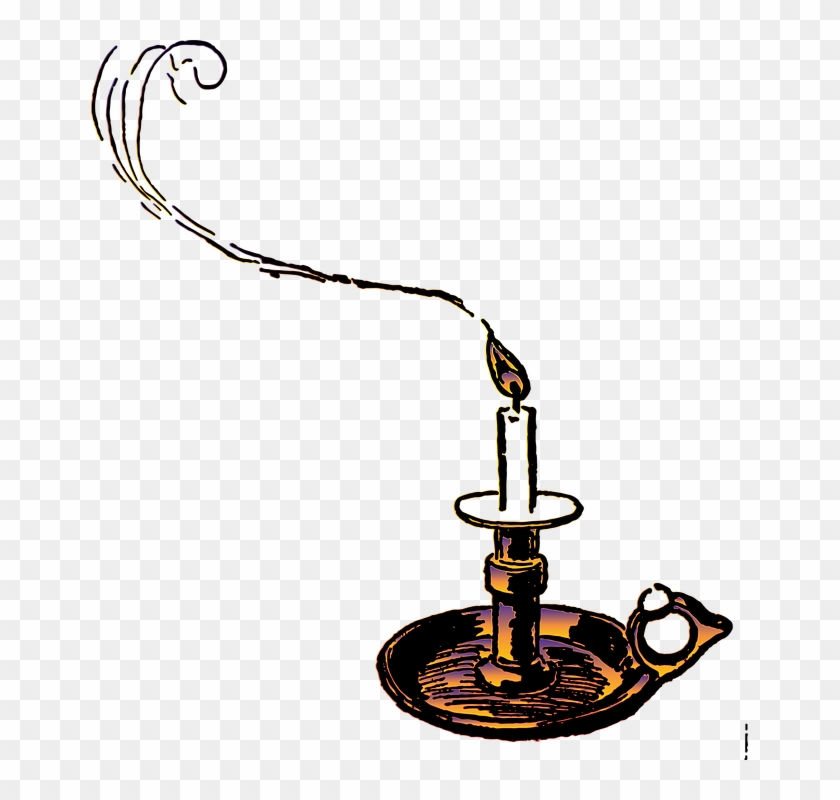 Vela, Romántico, Llama, Humo - Candle Clipart - Png Download #4238862