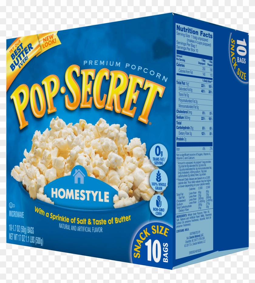 Pop Secret Homestyle Microwave Popcorn, Snack Size Clipart
