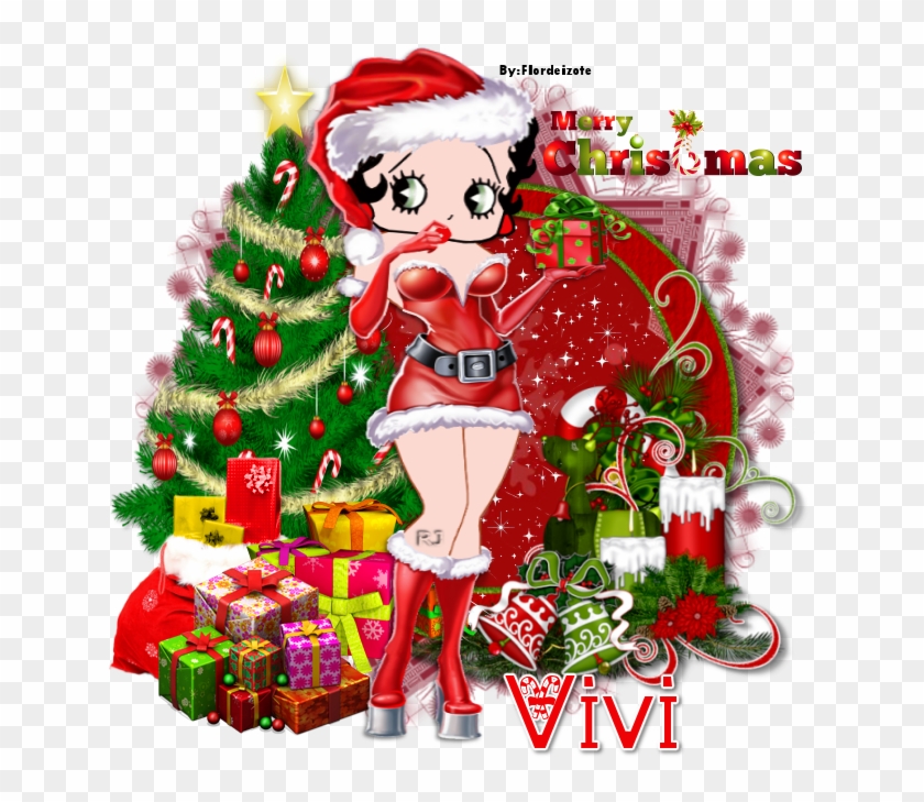 Gracias Tais - Betty Boop De Navidad Clipart #4239111