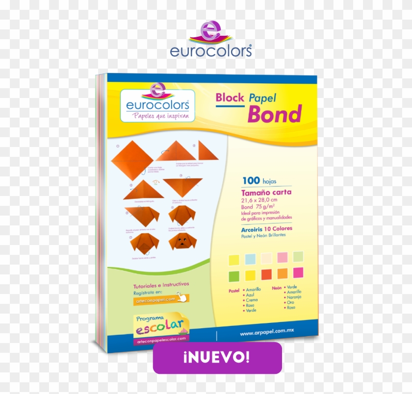 Block Papel Bond Eurocolors - Graphic Design Clipart #4239359