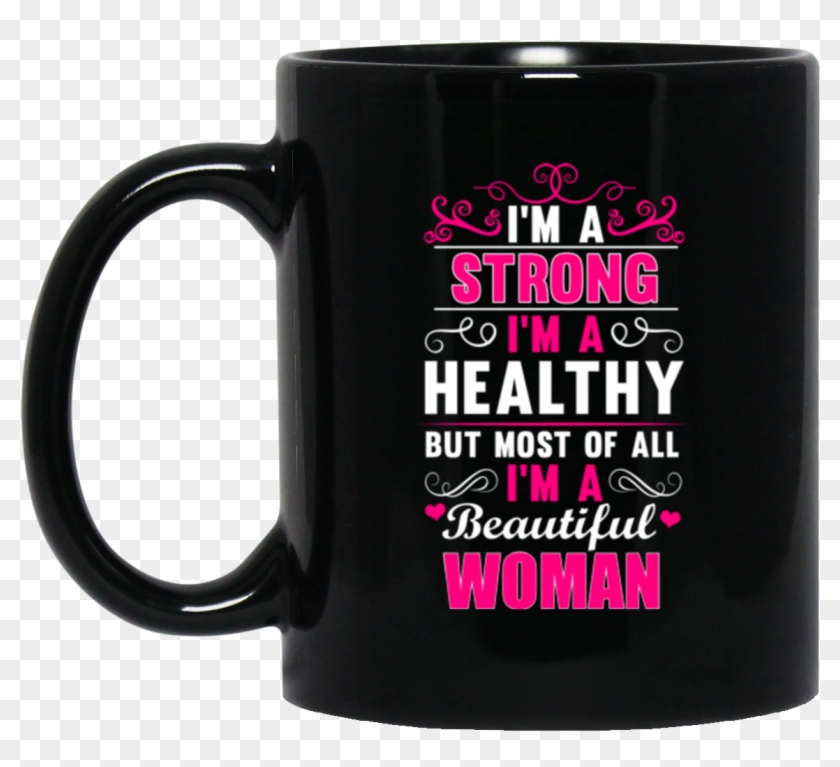 Black Mug Strong Woman - Mug Clipart