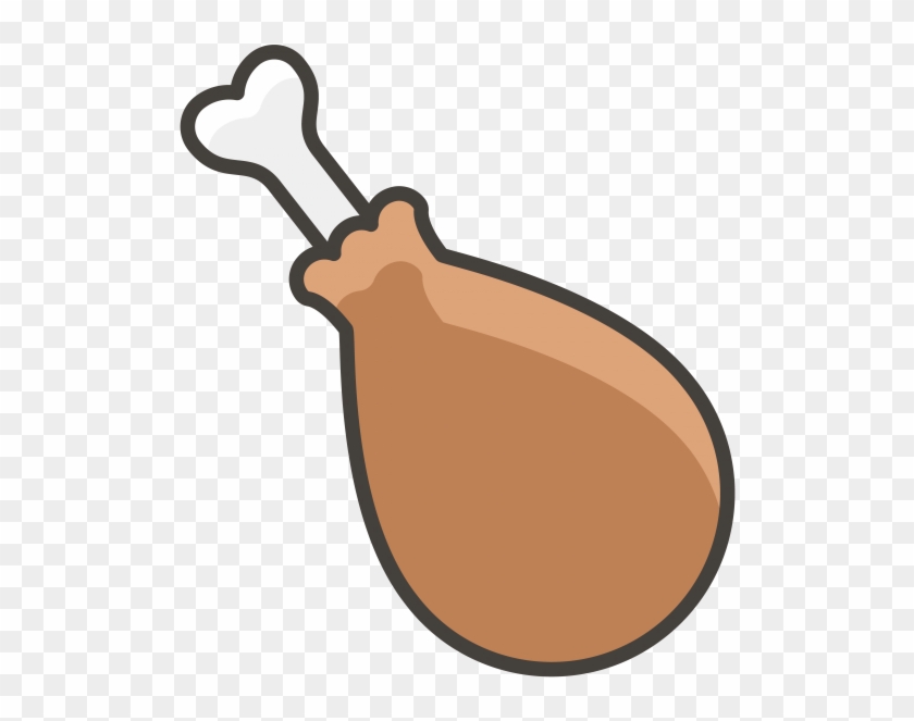 Poultry Leg Emoji Icon - Illustration Clipart