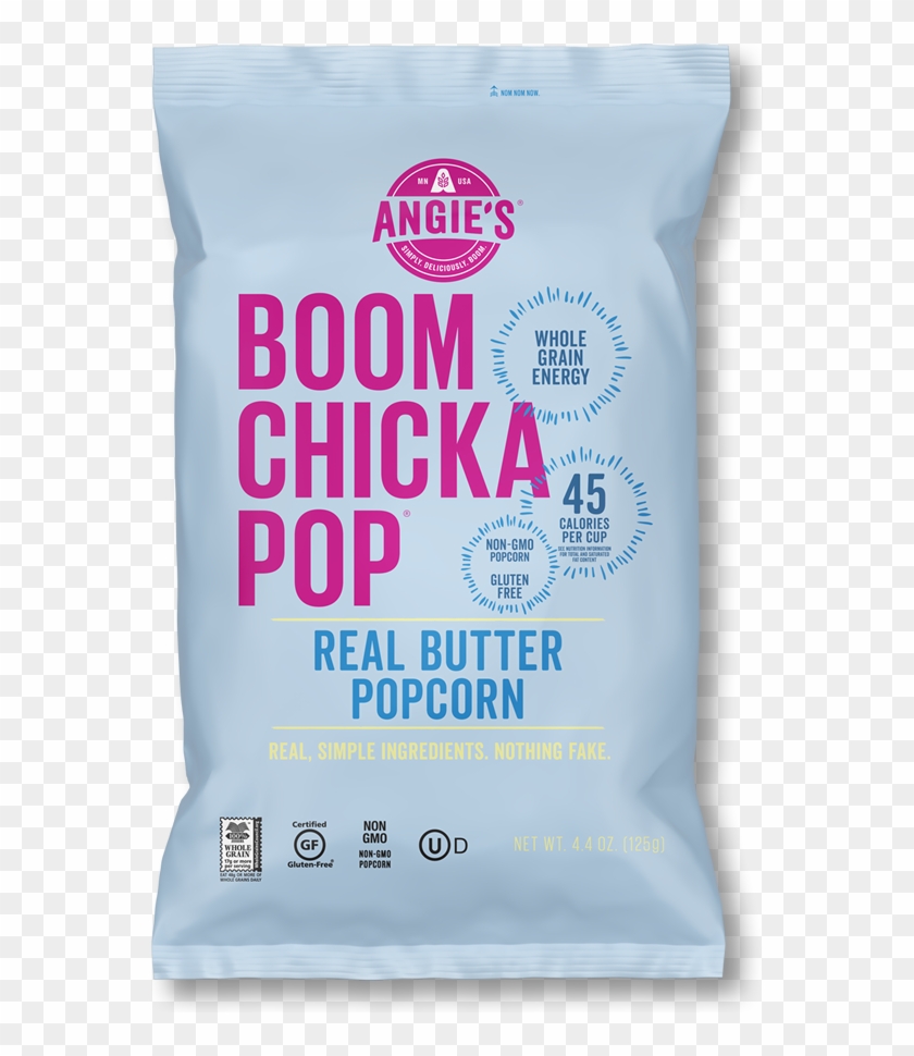 Real Butter Popcorn Bag Front - Boom Chicka Pop Real Butter Popcorn Clipart #4239700