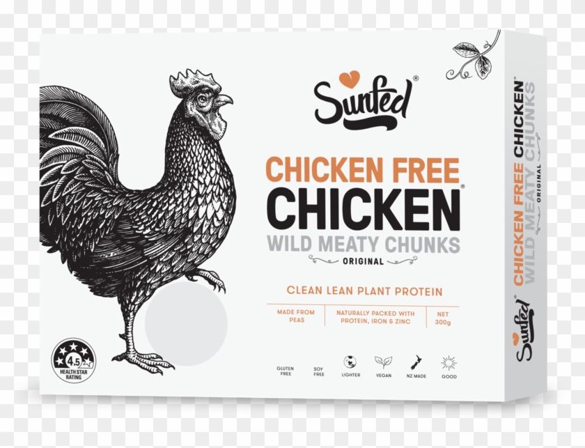 Naturally Double The Protein Of Chicken, Triple The - Sunfed Chicken Free Chicken Clipart #4239725