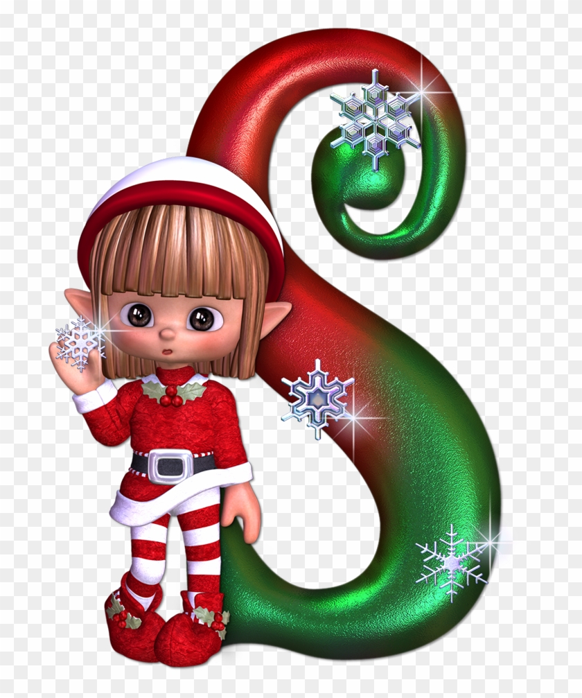 Elves Clipart Monogram - Abecedario De Navidad - Png Download