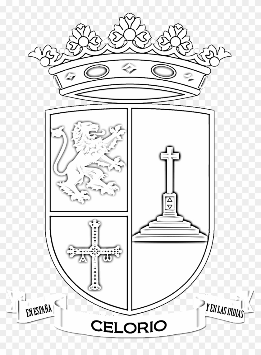 Escudo Celorio Blanc - Blanco Y Negro De Escudos Clipart