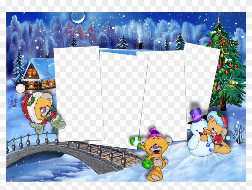 Images Marco Rbol Navidad Para Fotos Marcos Axsoris - Christmas Log Cabin Background Clipart #4240620