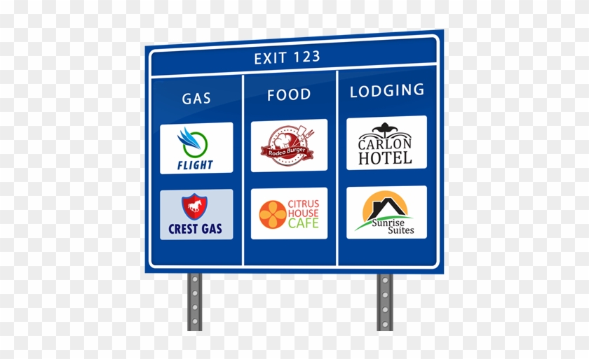 Sign - Highway Gas Station Sign Clipart #4240657