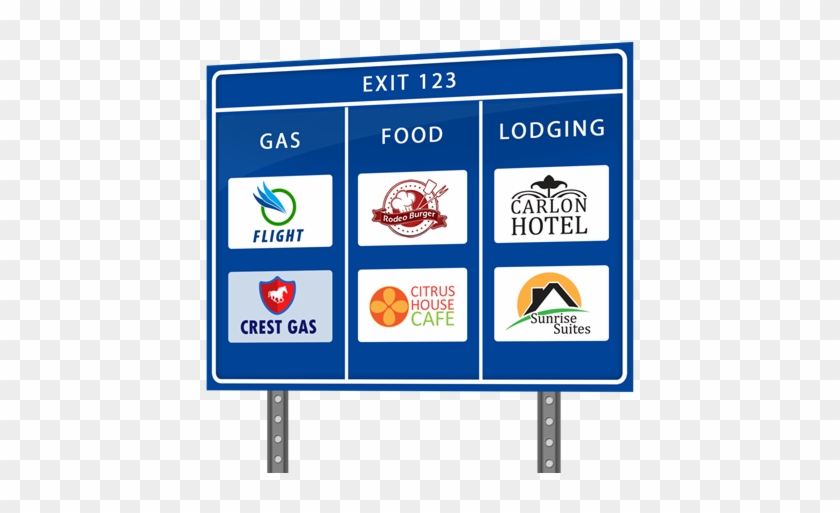 Sign - Highway Gas Station Sign Clipart