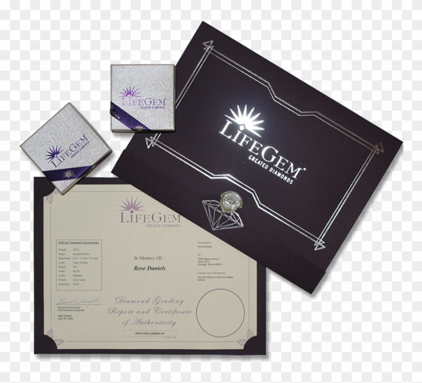 Lifegem Certificate - Graphic Design Clipart #4240862