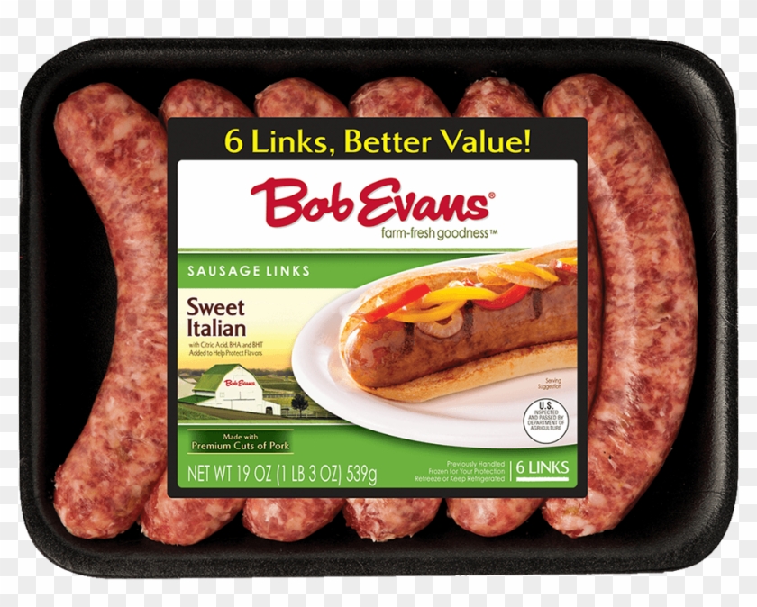 Bob Evans Sweet Italian Sausage - Bob Evans Sausage Clipart #4241057
