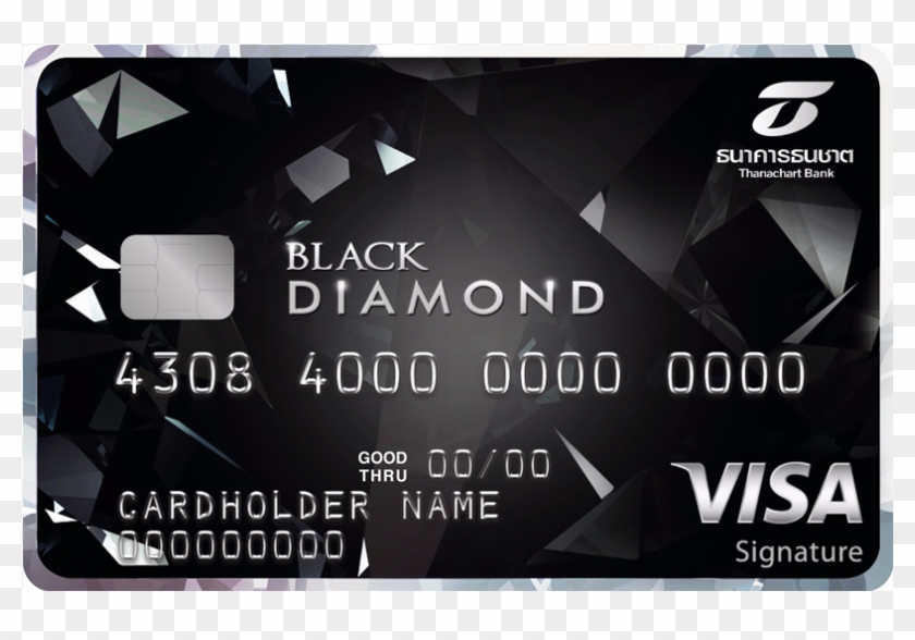 Thanachart Black Diamond Visa Signature Card - Thanachart Bank Public Company Limited Clipart