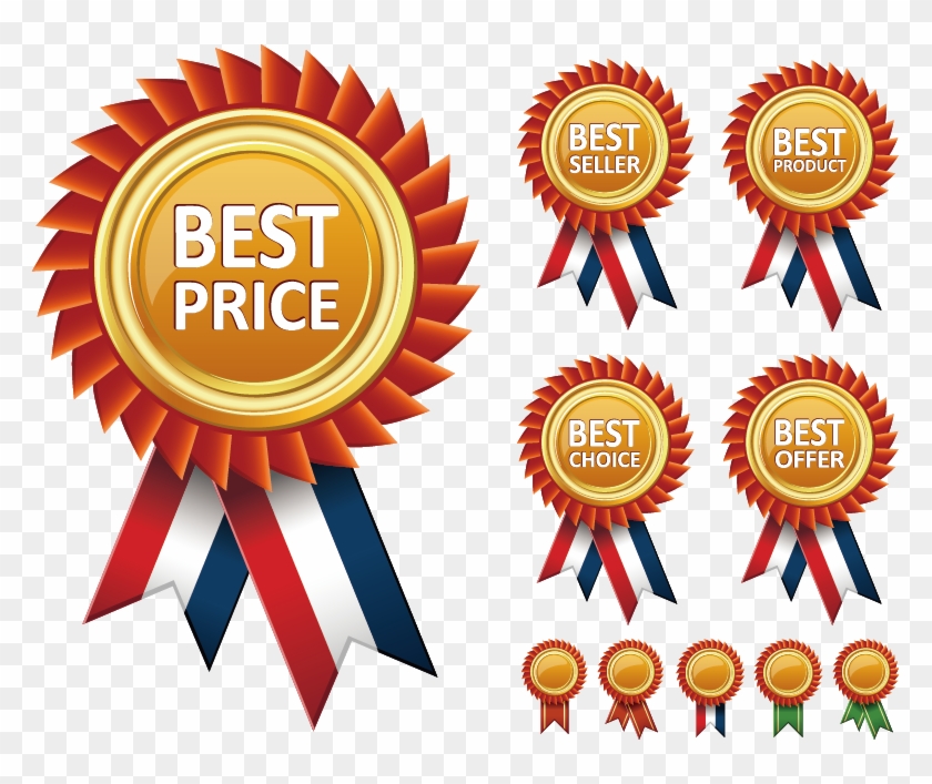 Good Clipart Award Badge - Badges Design With Ribbon - Png Download #4241435