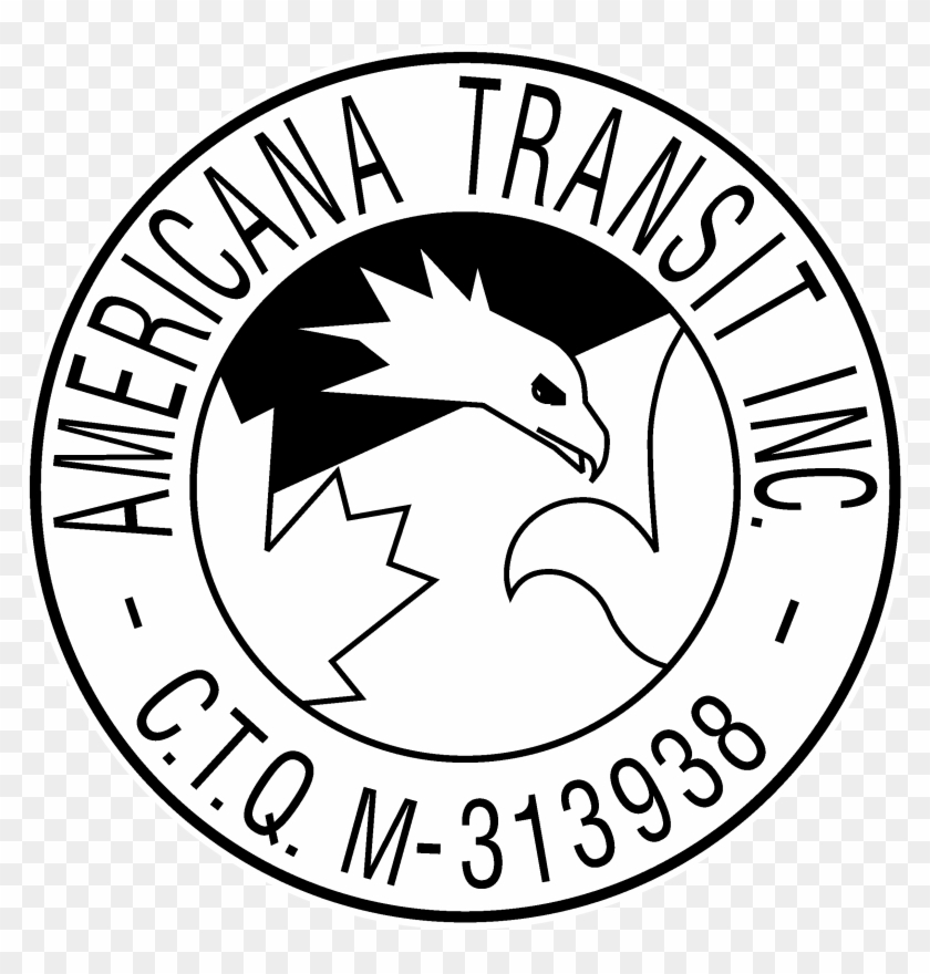 Americana Transit Logo Black And White - Vegan Clipart #4241522