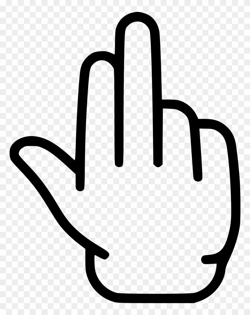 Palm Three Fingers Hand Grab Comments - Finger Pointing Transparent Background Clipart #4242891