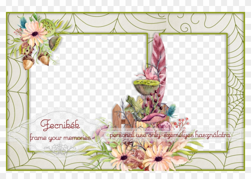 Fall Double Frame - Greeting Card Clipart