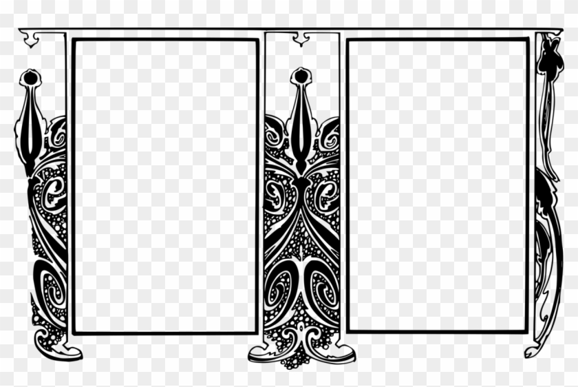 Picture Frames Decorative Arts Lawrence Frames Contemporary - Double Clip Art Frame - Png Download