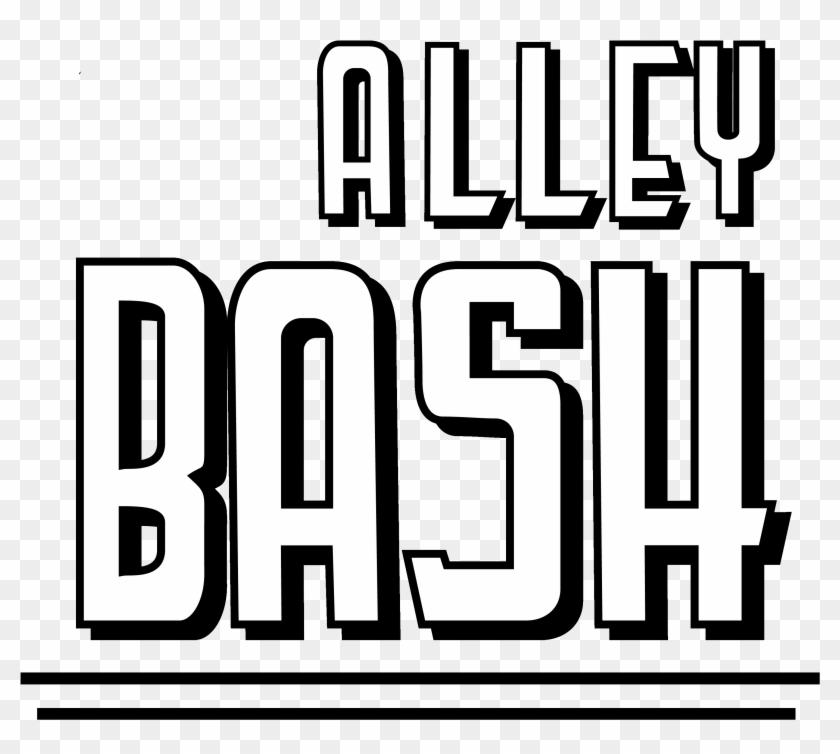 Alleybashclearbackground - Black-and-white Clipart #4243523