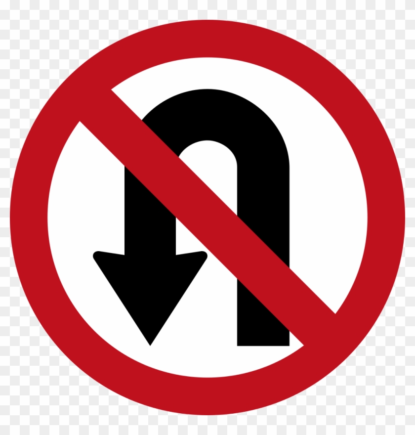 Sign Of No U Turn Clipart #4243554