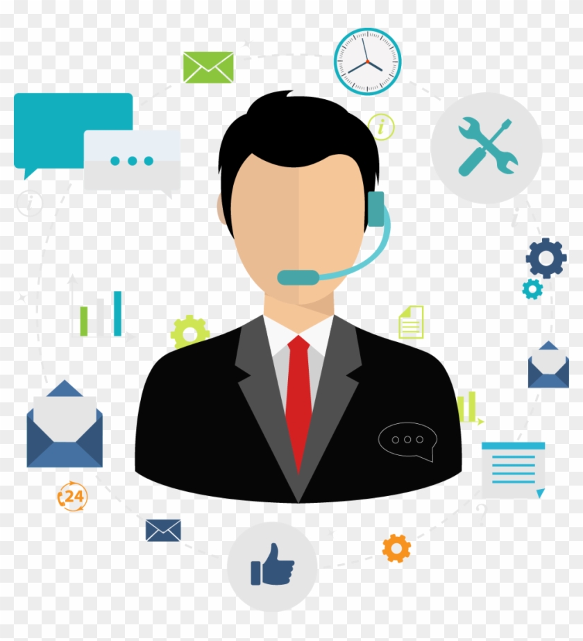 Help Desk / Professional Services - Live Chat Agent Clipart