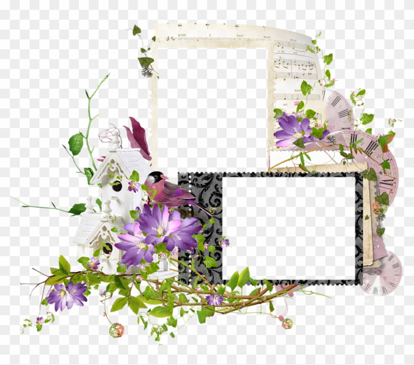 Scrapbook Frames, Printable Frames, Double Frame, Le - Double Picture Frame Transparent Design Clipart - Png Download