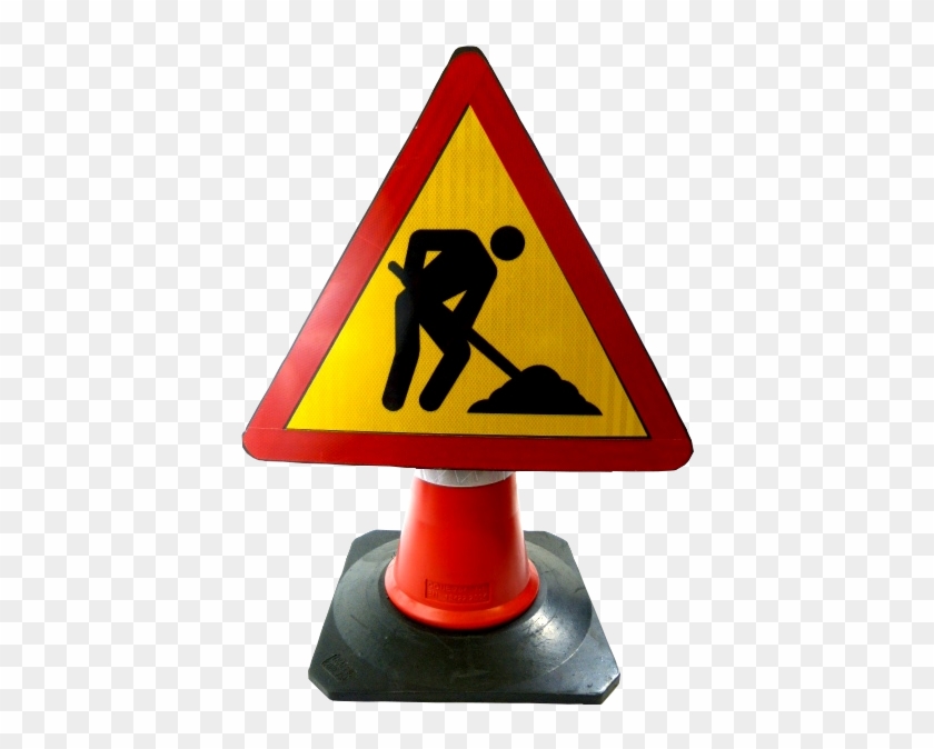 Señal Flexible Para Cono - Men At Work Road Signs Clipart