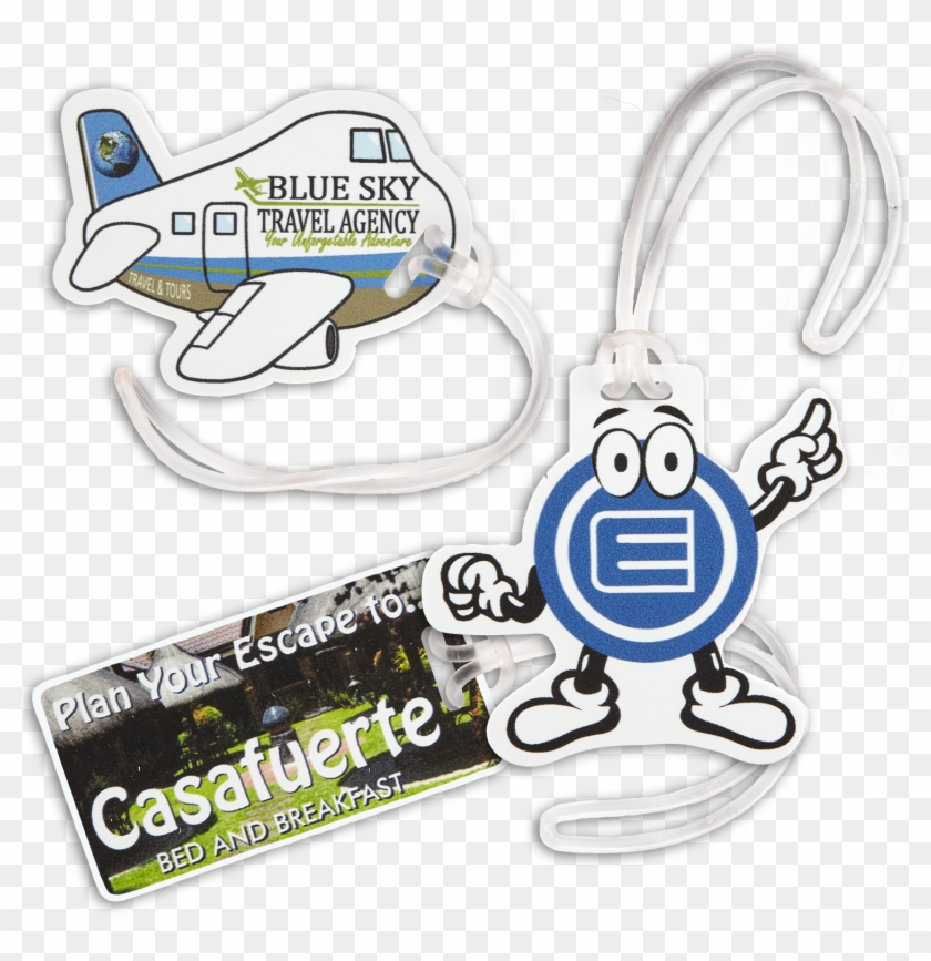 1700 Custom Luggage Tag - Airplane Clipart #4244934