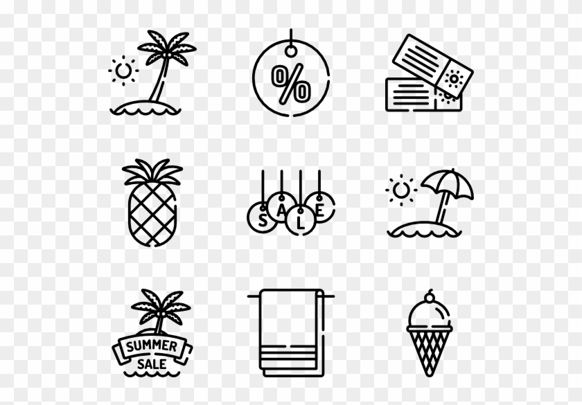 Summer Sales - Teeth Icons Clipart #4245194