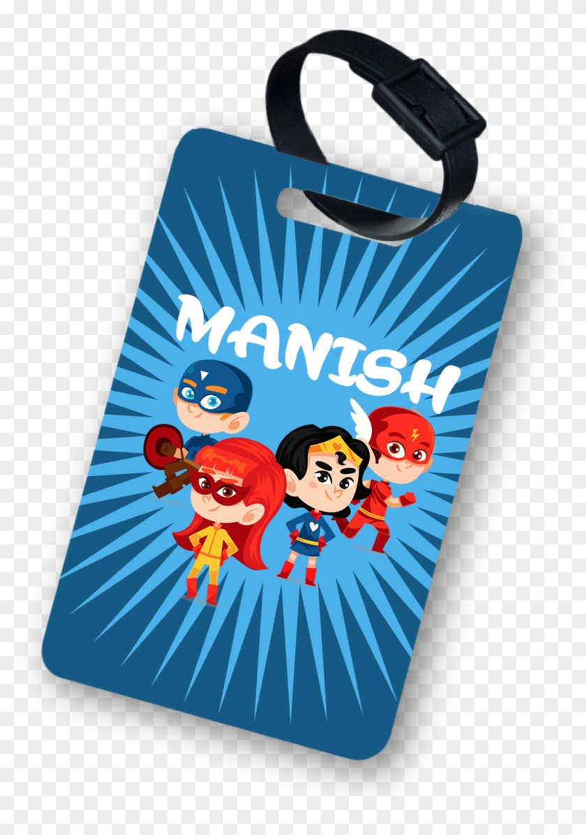 Super Hero Luggage Tag , Png Download - Baggage Clipart #4245218