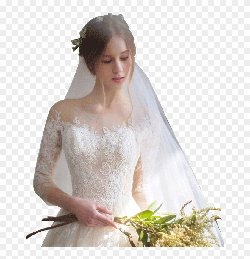 Zhen Ya Shang Plus Fat Xl Wedding Dress 200 {1/2 Kilogram} - Vestido De Noiva De Renda E Manga Clipart #4245561