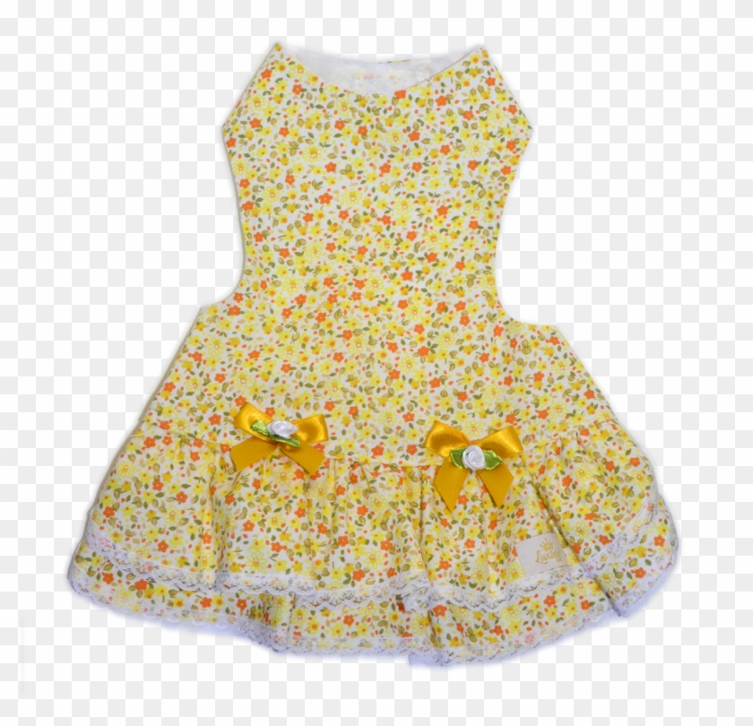 Vestido Floral Renda Amarelo - Day Dress Clipart #4246122