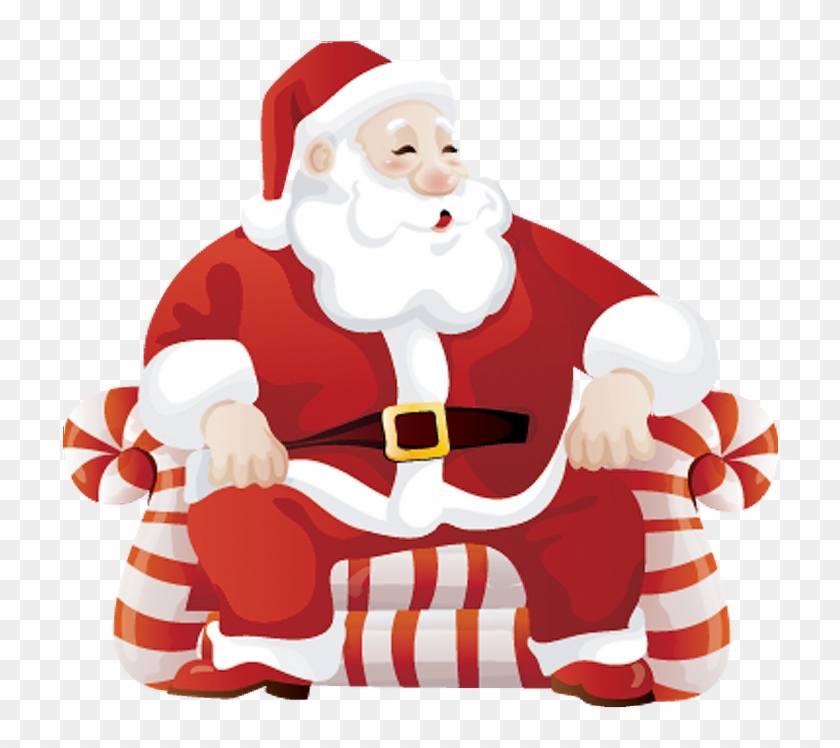 Tubes Noel / Pere Noel - Candy Cane Flyer Clipart