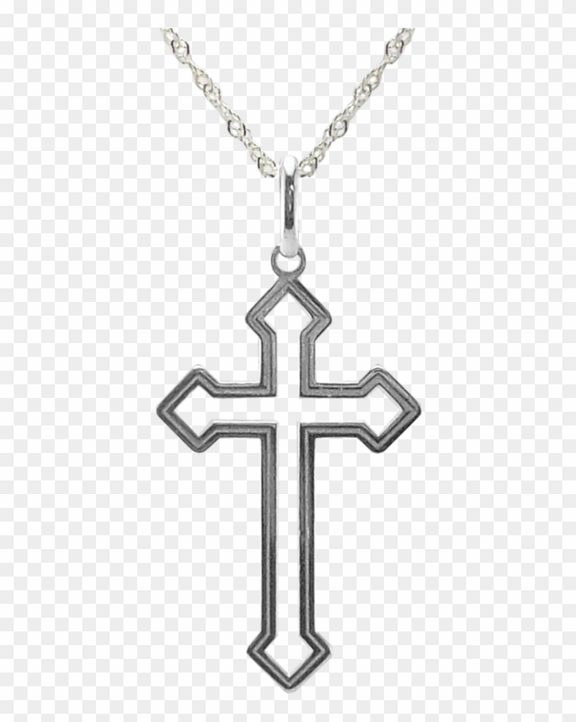 Pingente De Prata Crucifixo Com Pontas - Desenho Crucifixo Clipart #4246159