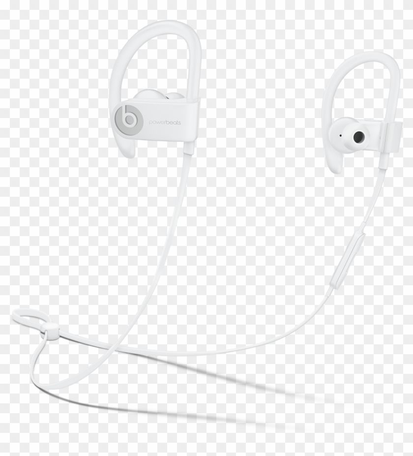 White - Apple Beats Powerbeats3 Clipart #4246415