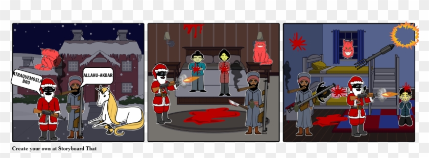 Papa Noel En Accion - Cartoon Clipart