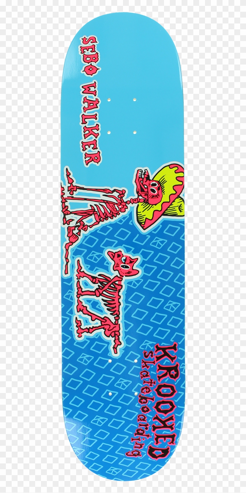 Krooked Walker Los Perros Muertos Skateboard Deck - Skateboard Deck Clipart #4246539