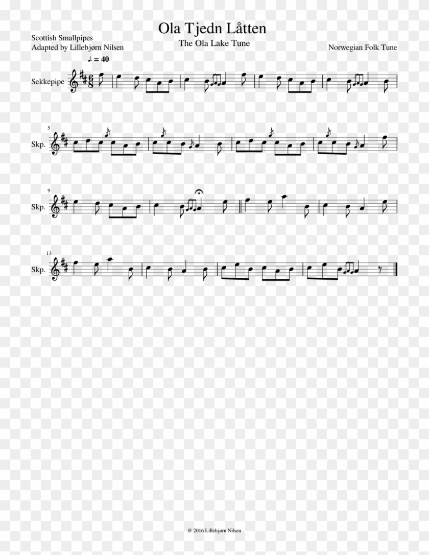 Ola Tjedn Låtten - Dell Aurora Tu Sorgi Più Bella Spartito Clipart