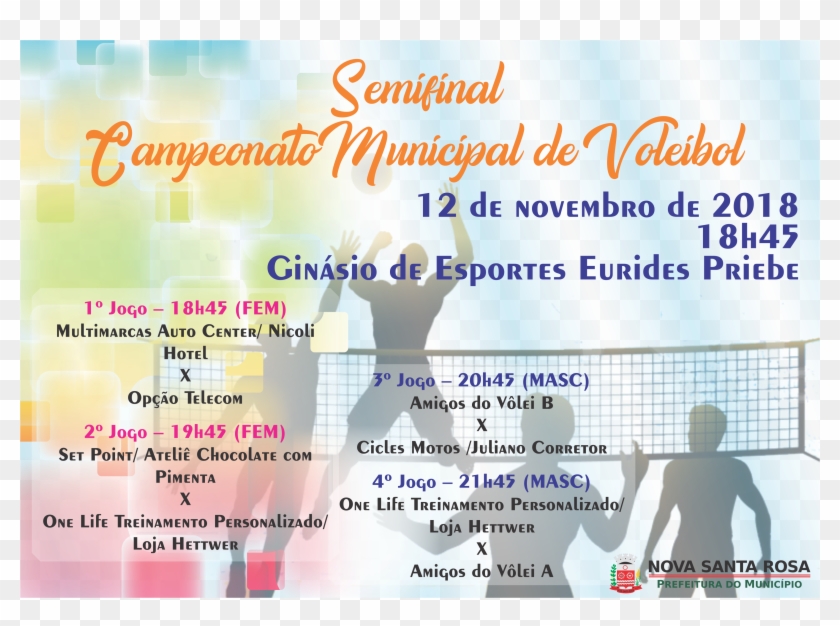 O Departamento De Esportes Da Prefeitura De Nova Santa - Beach Volleyball Clipart #4246930